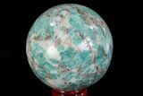 Polished Amazonite Crystal Sphere - Madagascar #78740-1